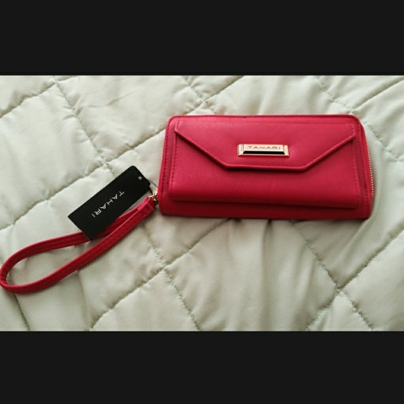 Tahari Handbags - LAST CHANCE Red Tahari wallet with wristlet